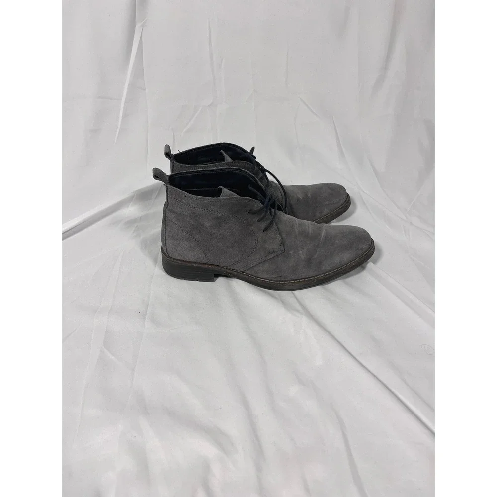 Men's Nordstrom Grey Suede Chukka Boots Lace Up Ankle Shoes Rugged Size 8–8.5